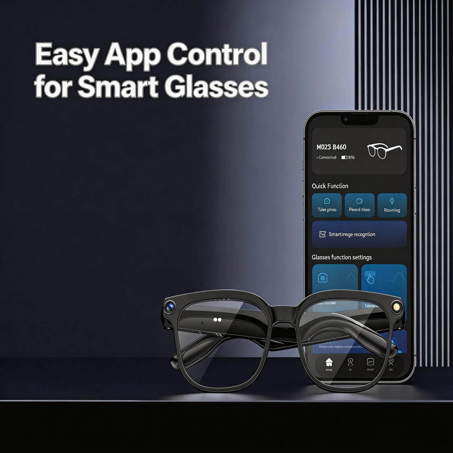2026 Smart AI Glasses with 8MP HD Camera - Bluetooth Calling, Directional Sound, Real-Time Translation & Prescription Lens Compatible | Long Battery Life